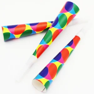 Colorful Circles Party Horns - 25 Horns/Pack