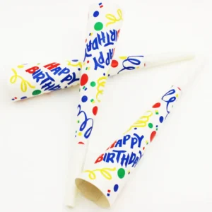 Confetti Birthday Party Horns - 25 Horns