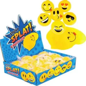 2.5" Squishy Splat Emoticon Ball - 12 Pieces/Bag