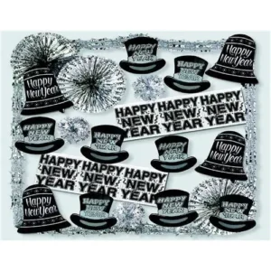 New Year Decorating Kit, Shimmery Metallic Silver - 1 Decorating Kit