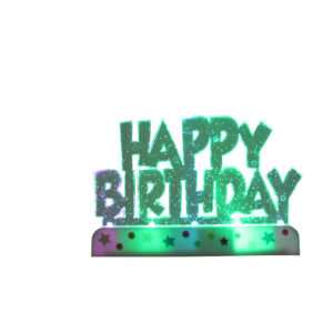 Flashing Light-Up Birthday Cake Topper - 1 Cake Topper