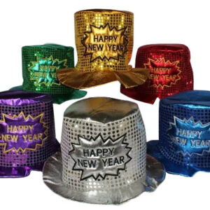 Fabric New Year's Eve Party Hats - 12 Hats/Pack