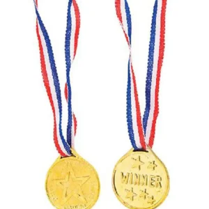 Gold Medal Necklace - 12 Pieces/Bag