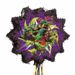 "Teenage Mutant Ninja Turtles Mayhem" Drum, Pull-String Pinata - 1 Pinata or 4 Pinatas/Case