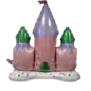 Disney Princess Castle 33" Foil Mylar Balloon - 1 Balloon or 4 Balloons/Case