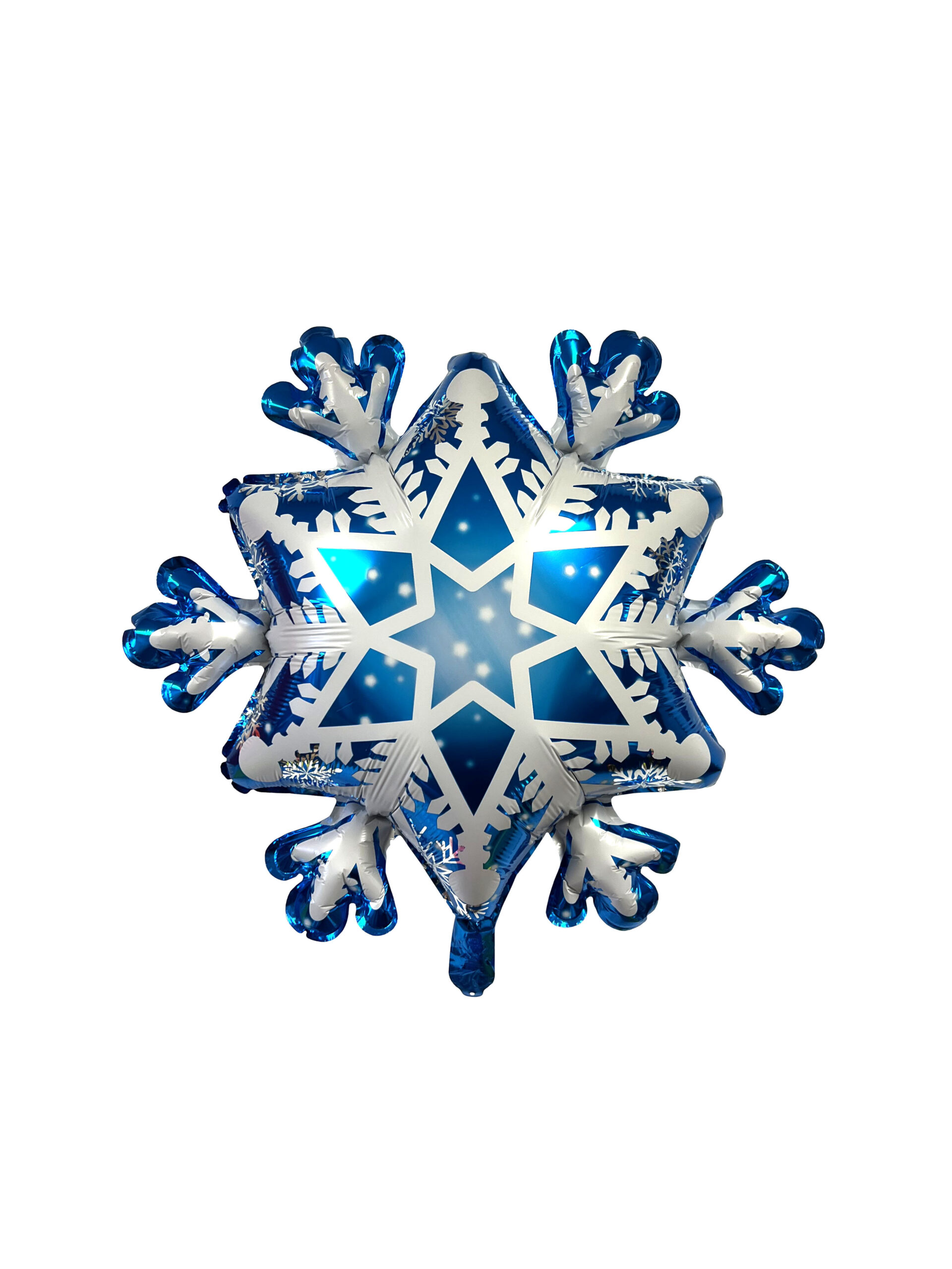 Blue & White 28" x 28" Snowflake Foil Mylar Balloon - 1 Balloon