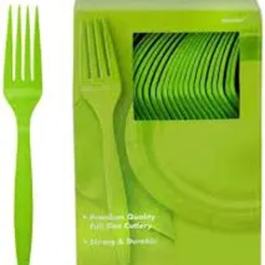 Jumbo Plastic Table Rolls - 1 Roll or 4 Rolls/Case - Lime Green