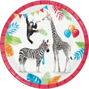 Party Animals 9" Plate - 8 Plates/Pack or 96 Plates/Case