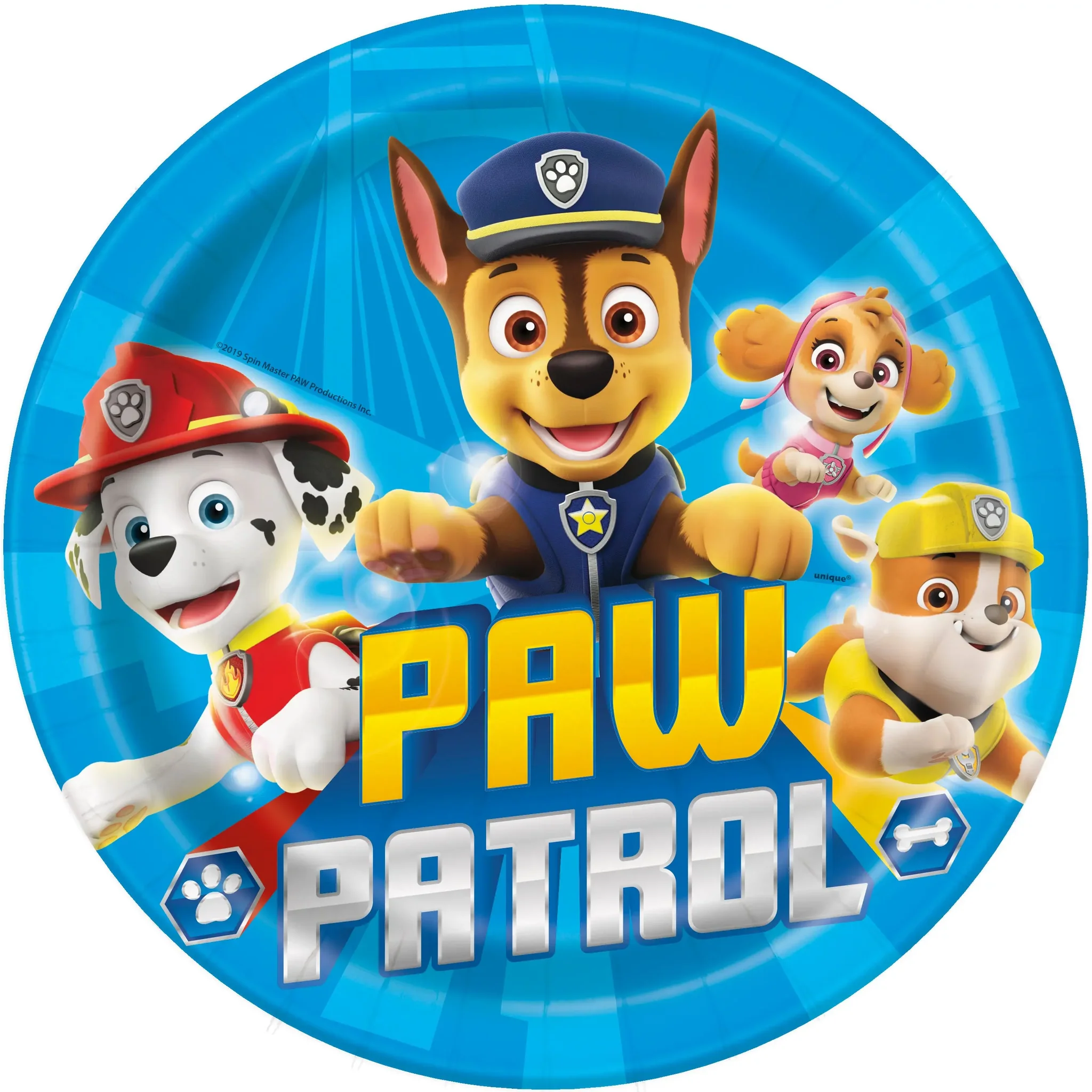 Paw Patrol 9" Plate - 8 Plates/Pack or 96 Plates/Case