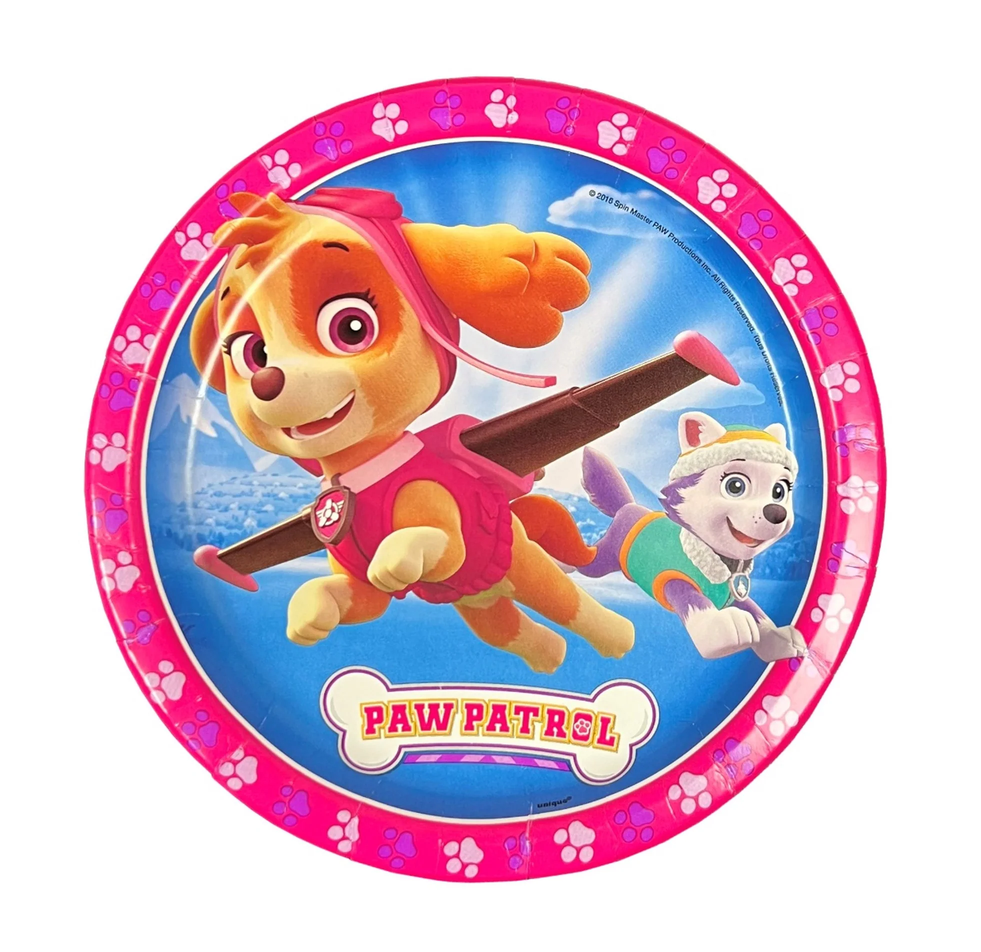Paw Patrol-Skye Pink 9" Plate - 8 Plates/Pack or 96 Plates/Case
