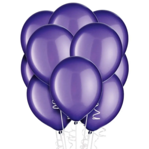 11" Crystal Purple Balloons, Helium Grade, 144/Bag