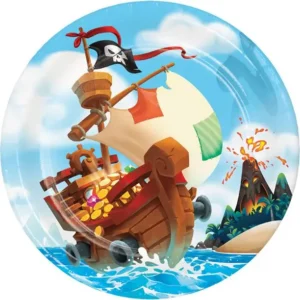 Pirate Treasure 9" Plate - 8 Plates/Pack or 96 Plates/Case