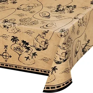 Pirate Treasure Table Cover - 1 Table Cover or 6 Table Covers/Case