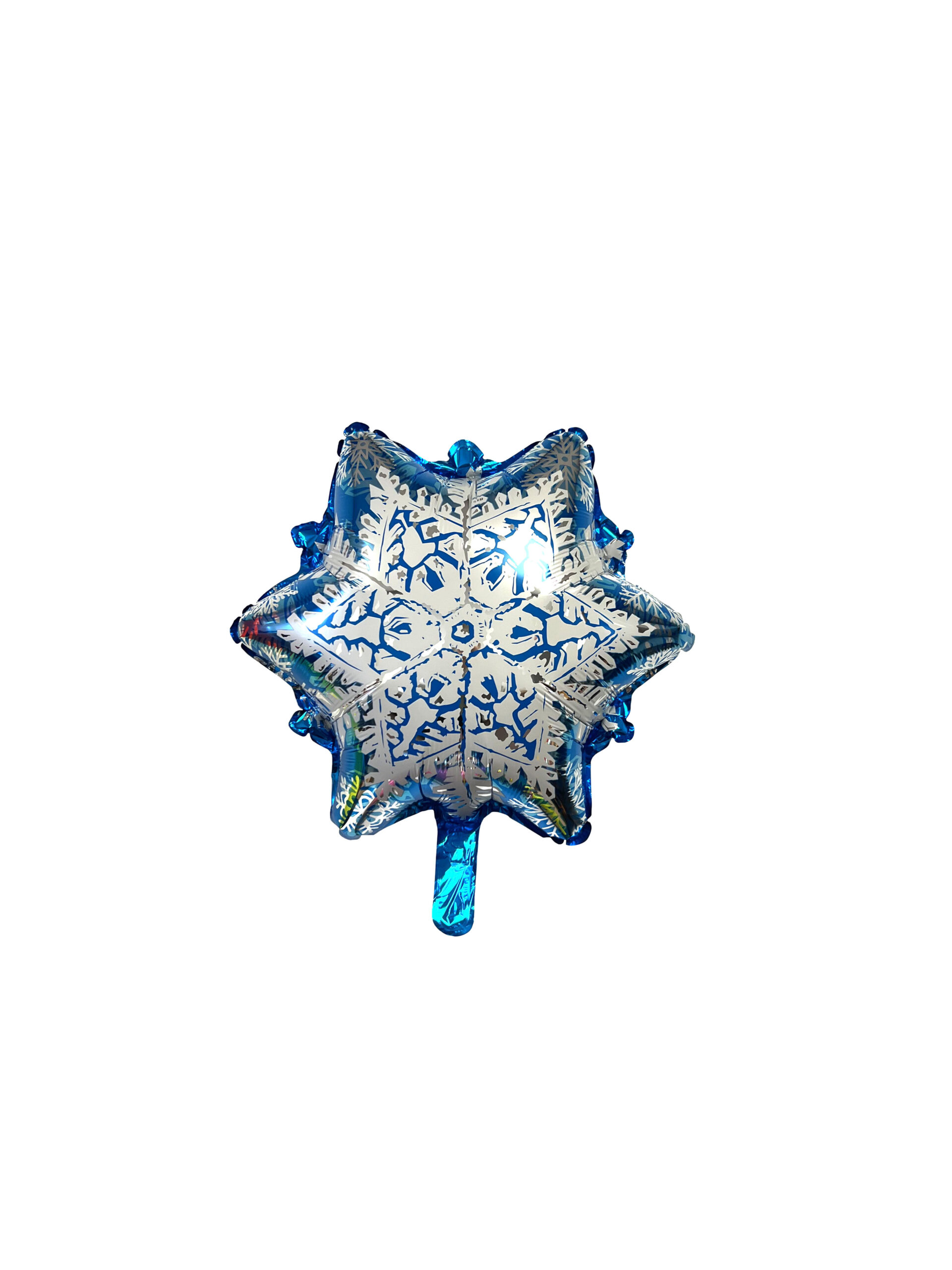 Blue & White 19" x 23" Snowflake Foil Mylar Balloon - 1 Balloon