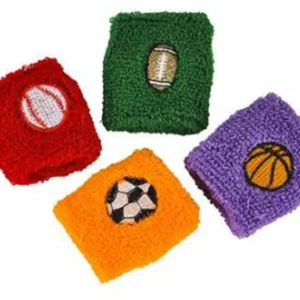 Assorted Sports Wristbands - 12 Pieces/Pack