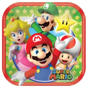 NEW DESIGN COMING SOON...Super Mario 7" Plate - 8 Plates/Pack or 48 Plates/Case