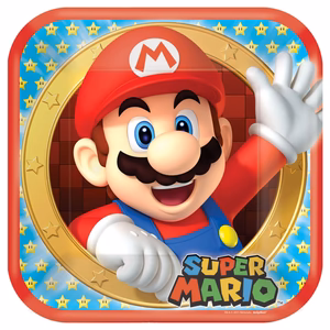 Super Mario 9" Plates - 8 Plates/Pack or 48 Plates/Case