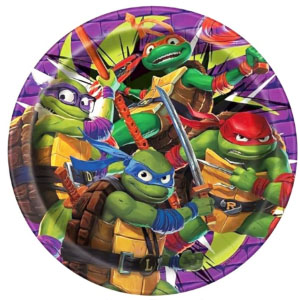 Teenage Mutant Ninja Turtles-Mutant Mayhem 7" Plates - 8 Plates/Pack or 96 Plates/Case