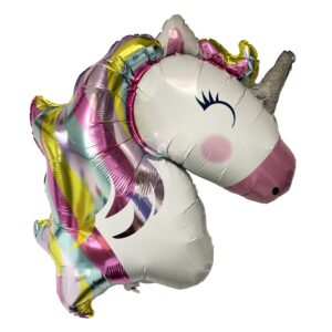 Unicorn Shaped 42" Foil Mylar Balloon - 1 Balloon or 5 Balloons/Case
