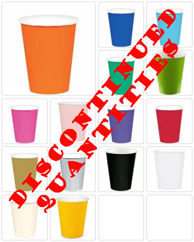Solid Color 9oz Paper Cups - Assorted Quantities