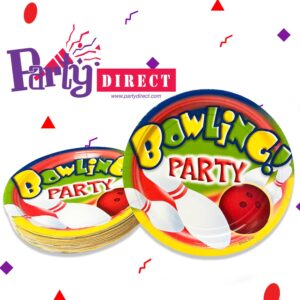 Bowling Party 9" Plates - 50 Plates/Pack or 500 Plates/Case