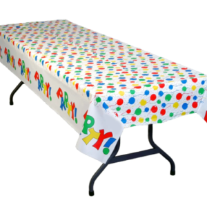 Party Balloon Pre-Cut Table Cover - 1 Table Cover or 25 Table Covers/Case