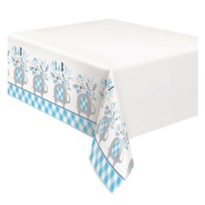Blue Floral Elephant Table Cover - 1 Table Cover or 12 Table Covers