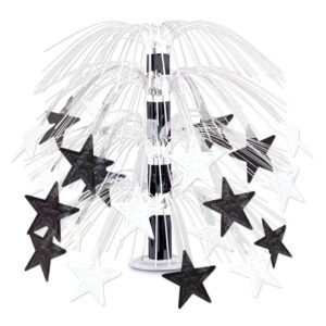 Black & Silver Star Metallic Table Fountain - 1 Centerpiece or 6 Centerpieces/Case