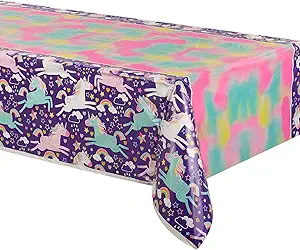 Unicorn Party Table Cover - 1 Table Cover/Pack or 12 Table Covers/Case