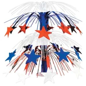 Red, White & Blue Star Table Fountain - 1 Centerpiece