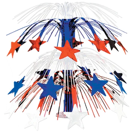 Red, White & Blue Star Table Fountain - 1 Centerpiece