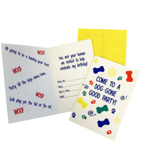 Dog's Birthday Party Invite - 4 Invites/Pack