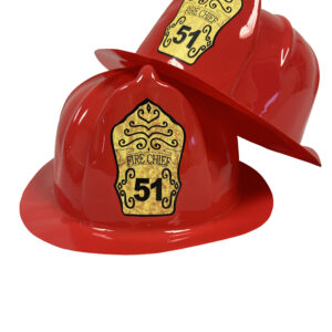 Plastic Fire Chief Hat - 12 Hats/Pack