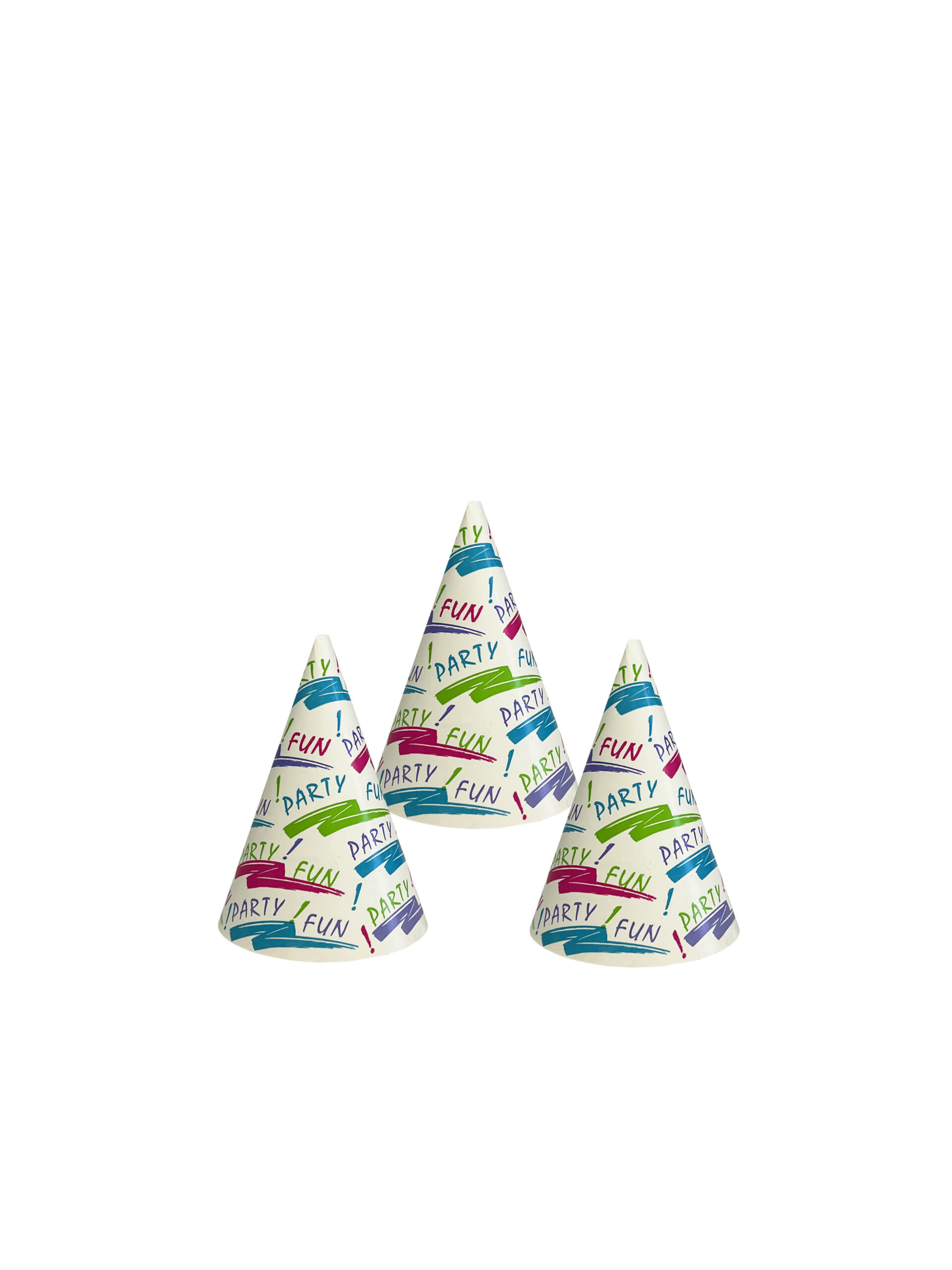 Party & Fun Colorful Cone Hats - 25 Hats/Box