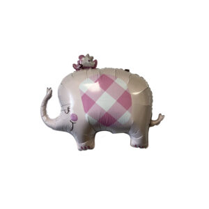 Pink Floral 29" Elephant Foil Mylar Balloon - 1 Balloon