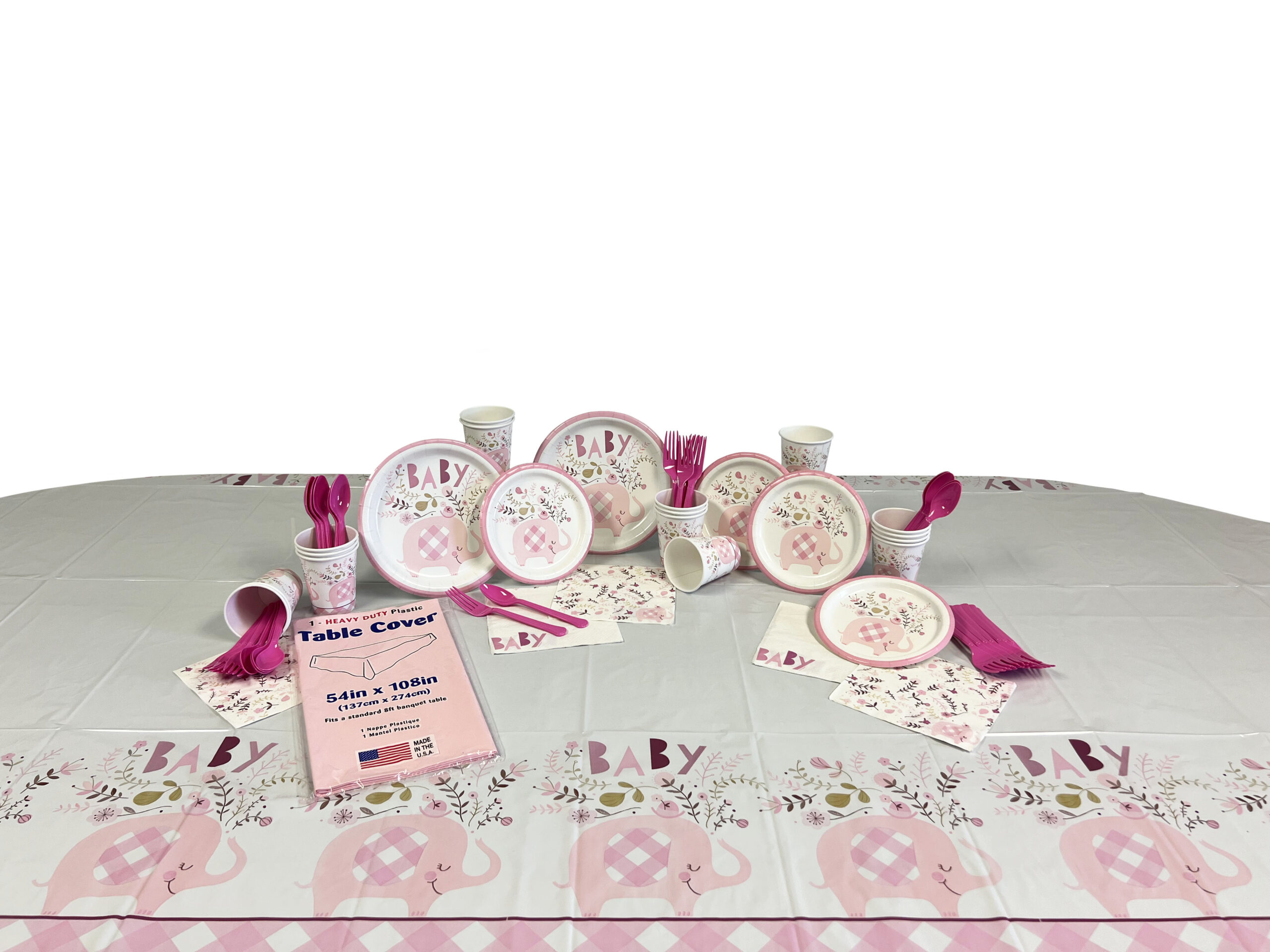 It's A Girl Baby Shower Kit for 8 or 16