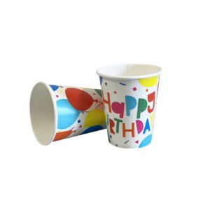 Birthday Colorful Balloon 9oz Cups - 8 Cups/Pack or 96 Cups/Case