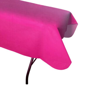 Jumbo Plastic Table Rolls - 1 Roll or 4 Rolls/Case - Hot Pink