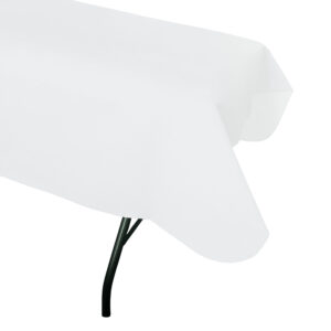 Jumbo Plastic Table Rolls - 1 Roll or 4 Rolls/Case - White