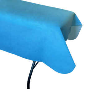 Jumbo Plastic Table Rolls - 1 Roll or 4 Rolls/Case - Caribbean Blue