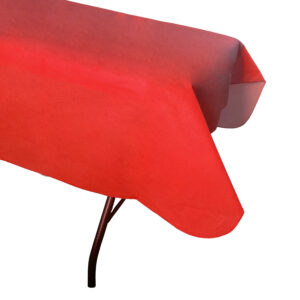 Jumbo Plastic Table Rolls - 1 Roll or 4 Rolls/Case - Red