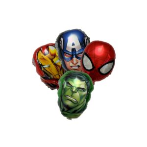 Avenger Faces 19.5" Balloons - 4 Balloons/Pack