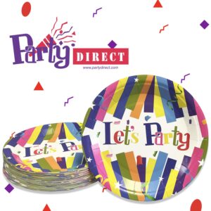 Rainbow Rave 7" Plate - 50 Plates/Pack or 500 Plates/Case