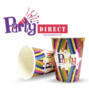 Rainbow Rave 9oz Cups - 50 Cups/Pack or 500 Cups/Case