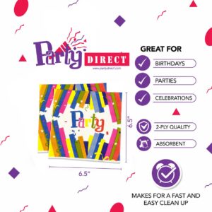 Rainbow Rave Luncheon Napkin - 50 Napkins/Pack or 1,000 Napkins/Case