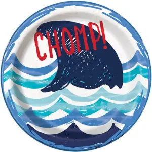 Shark "Chomp" 7" Plates - 8 Plates/Pack