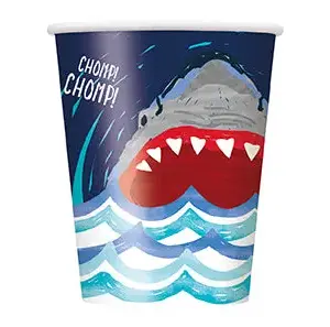 Shark "Chomp" 9oz Cups - 8 Cups/Pack