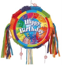 Happy Birthday Drum, Pop-Out Pinata - 1 Pinata or 5 Pinatas/Case