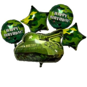Army Mylar Balloons - 5 Balloons/Pack