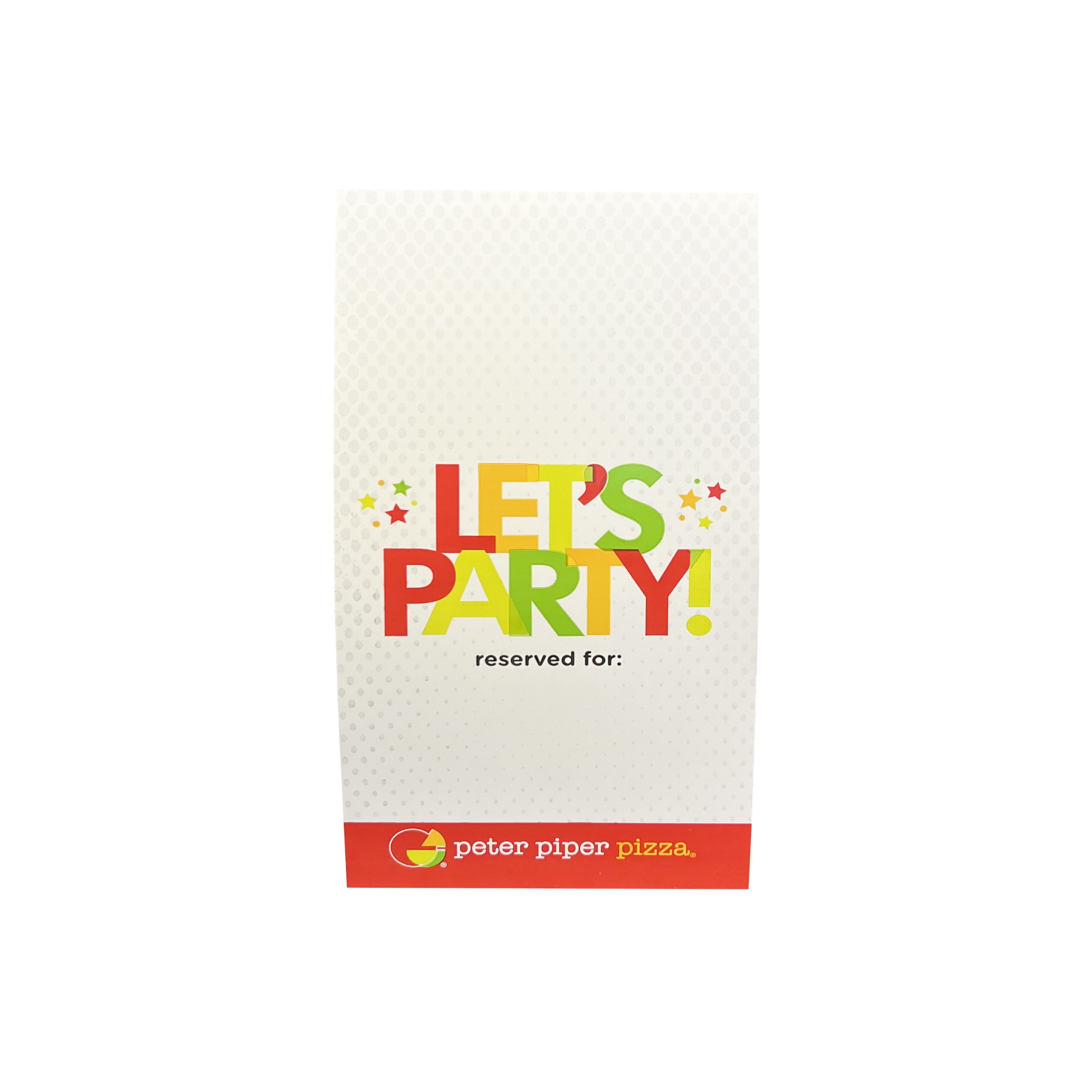 Table Tent, Let's Party - 1,000/Case